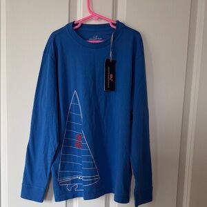 Vineyard Vines Kids Blue Nautical Long Sleeve Tee